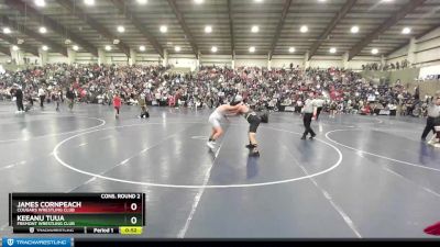 145+ Cons. Round 2 - Keeanu Tuua, Fremont Wrestling Club vs James Cornpeach, Cougars Wrestling Club