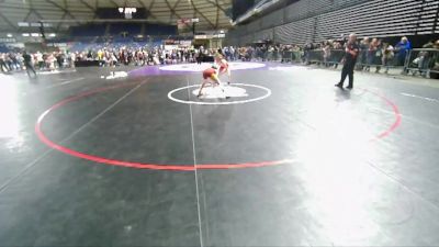 87 lbs Cons. Semi - Finley Ekerson, Montesano Mad Dogs Wrestling vs Caleb Novick, NWWC