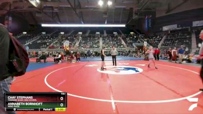 115 lbs Semifinal - AnnaBeth Bornhoft, Wind River vs Chay Stephans, Thunder Basin High School