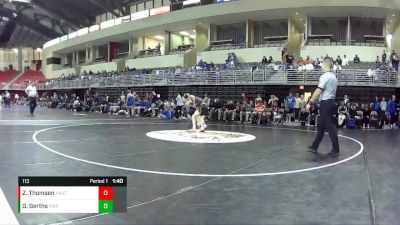 113 lbs Round 1 (8 Team) - Gavin Gerths, Fairbury vs Zane Thomsen, Hastings