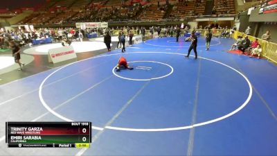 102 lbs Quarterfinal - Trinity Garza, Red Wave Wrestling vs Emiri Sarabia, California