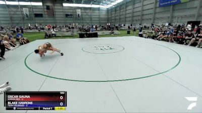 100 lbs Placement Matches (8 Team) - Oscar Gauna, Kansas Red vs Blake Hawkins, Team Colorado