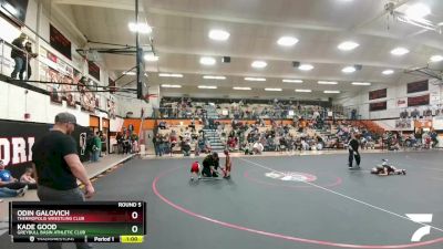 33-36 lbs Round 5 - Odin Galovich, Thermopolis Wrestling Club vs Kade Good, Greybull Basin Athletic Club