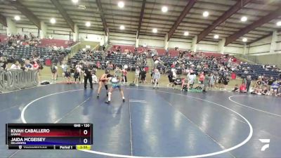 120 lbs Quarterfinal - Kivah Caballero, Hawaii vs Jaida McGeisey, Oklahoma