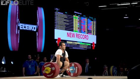 Sohrab Moradi (IRI, 94) Sets New World Record C&J And Total With 233kg C&J