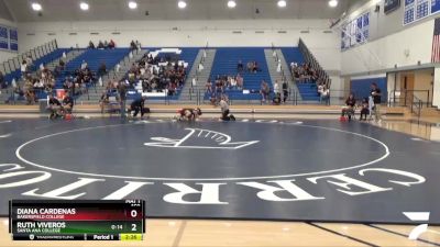 160 lbs Champ. Round 1 - Ruth Viveros, Santa Ana College vs Diana Cardenas, Bakersfield College