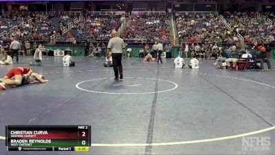 3A 157 lbs Cons. Round 1 - Christian Curva, Western Harnett vs Braden Reynolds, West Carteret