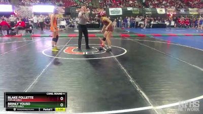 G - 107 lbs Cons. Round 4 - Blake Follette, Poplar Girls vs Brinly Youso, Flathead Girls