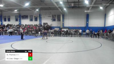 285 lbs Consolation - Gabriel Thomas, Brookline vs Anthuan Lino -Diego, Leominster