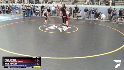 86 lbs X Bracket - Jack Pegues, Juneau Youth Wrestling Club Inc. vs Mick Dobbs, Interior Grappling Academy