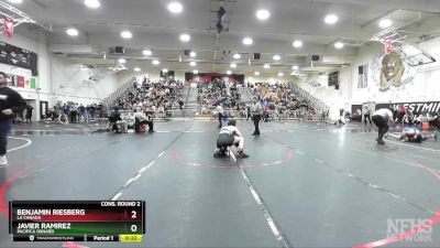 144 lbs Cons. Round 2 - Benjamin Riesberg, La Canada vs Javier Ramirez, Pacifica Oxnard