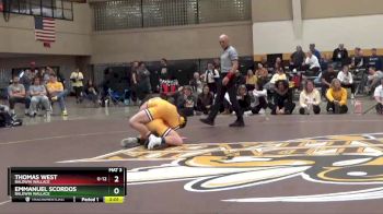 157 lbs 1st Place Match - Emmanuel Scordos, Baldwin Wallace vs Thomas West, Baldwin Wallace