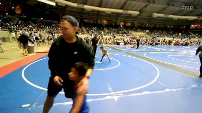 52 lbs Quarterfinal - Dallas Rice, Vian Wrestling Club vs Lorenzo Hawkins, Tulsa Blue T Panthers