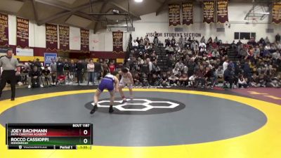 106 lbs Semifinal - Joey Bachmann, Faith Christian Academy vs Rocco Cassioppi, Hononegah