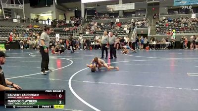 60 lbs Cons. Round 2 - Maddox Clayberg, Sebolt Wrestling Academy vs Calvert Farringer, Waverly Wrestling Club