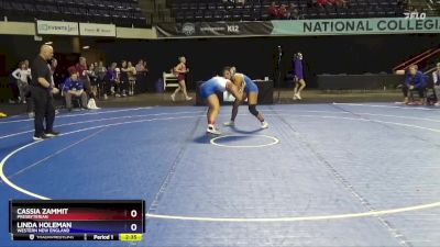 130 lbs Cons. Round 4 - Cassia Zammit, Presbyterian vs Linda Holeman, Western New England