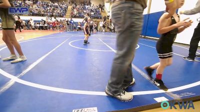 43 lbs Quarterfinal - Brayden Clapp, Wyandotte Youth Wrestling vs Asher Stewart, Vian Wrestling Club