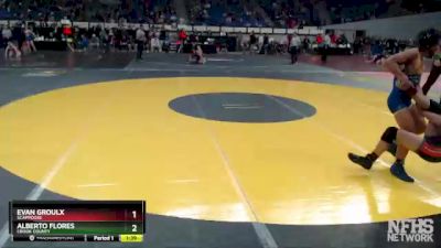 4A-113 lbs Quarterfinal - Evan Groulx, Scappoose vs Alberto Flores, Crook County