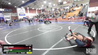 132 lbs Cons. Round 2 - Jinsoo Lee, Beckman vs Aiden Harry, Hillcrest