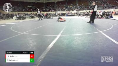 5A-150 lbs Semifinal - Kooper Kelly, DUNCAN vs Greyson Zellers, BISHOP KELLEY