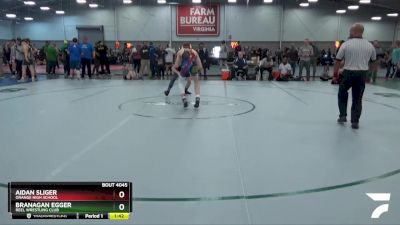 126 lbs Champ. Round 1 - Aidan Sliger, Orange High School vs Branagan Egger, Reel Wrestling Club