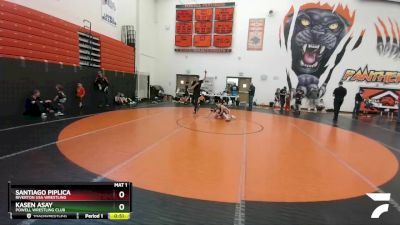 63 lbs Round 1 - Santiago Piplica, Riverton USA Wrestling vs Kasen Asay, Powell Wrestling Club