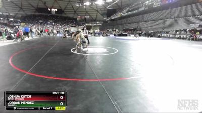 1A 120 lbs Quarterfinal - Joshua Kutch, Seton Catholic vs Jordan Mendez, Connell