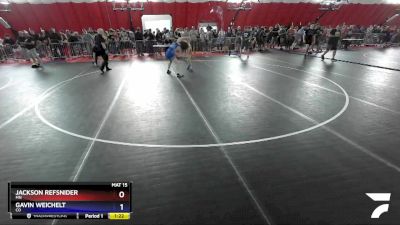 126 lbs Cons. Round 7 - Jackson Refsnider, MN vs Gavin Weichelt, CO