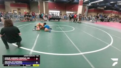 145 lbs Quarterfinal - Josue Andres Cedeno Mendoza, Silverback Wrestling Forth Worth vs Nicholas Zamora, Warrior Trained Wrestling