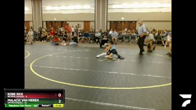 56 lbs Round 1 (4 Team) - Kobe Rice, Belding Orange vs Malachi Van Meren, Untouchables