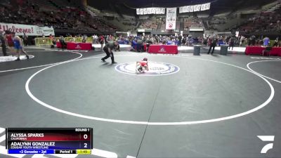 75 lbs Round 1 - Alyssa Sparks, California vs Adalynn Gonzalez, Cougar Youth Wrestling