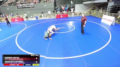 152 lbs Champ. Round 1 - Andrew Rechs, Chico High School Wrestling vs Francisco Ramirez, Righetti High School Wrestling