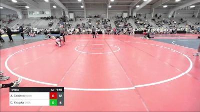 126 lbs Rr Rnd 3 - Adan Cedeno, RedNose Wrestling School - HS vs Carson Krupka, Grease Monkeys