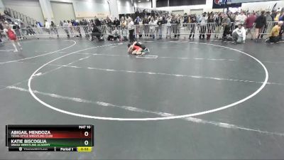 100 lbs Cons. Round 5 - Katie Biscoglia, Ubasa Wrestling Academy vs Abigail Mendoza, Texas Style Wrestling Club