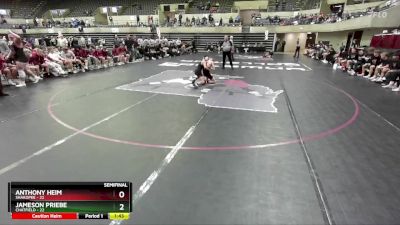 107 lbs Semis & 1st Wrestleback (8 Team) - Anthony Heim, Shakopee vs Jameson Priebe, Chatfield