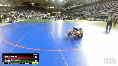 1A 132 lbs Quarterfinal - Gavin Carnahan, Deer Park vs Isai Acevedo, Zillah