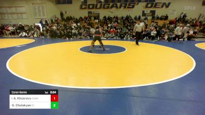 160 lbs Consolation - Arvin Khosravy, Chaminade vs Grigor Cholakyan, St. John Bosco