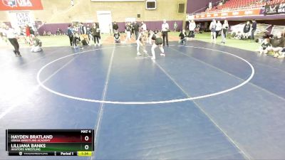 142 lbs Semifinal - Hayden Bratland, Ubasa Wrestling Academy vs Lilliana Banks, Aviators Wrestling