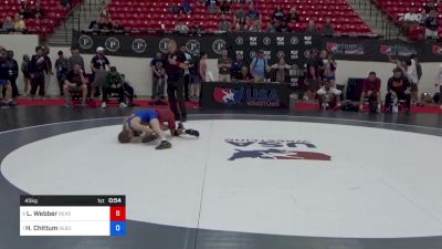 45 kg Cons 8 #2 - Loc Webber, Beast Mode Wrestling vs Hudson Chittum, Sebolt Wrestling Academy