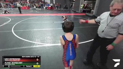 57 lbs Champ. Round 2 - Levi Ostrowski, World Gold Wrestling vs Flynn Jeanquart, Southern Door