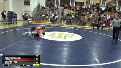 122 lbs Quarterfinal - Trent Mcgougin, T. R. Miller vs Cooper Hall, Dothan HS