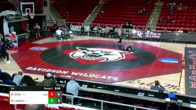 141 lbs Finals (2 Team) - Rey Ortiz, Presbyterian College vs Dylan Layton, Cleveland State