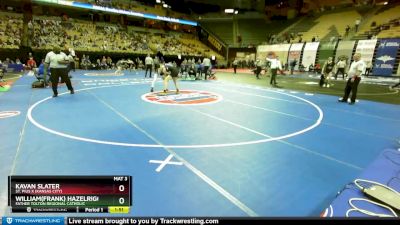165 Class 1 lbs Quarterfinal - Kavan Slater, St. Pius X (Kansas City) vs William(Frank) Hazelrigg, Father Tolton Regional Catholic