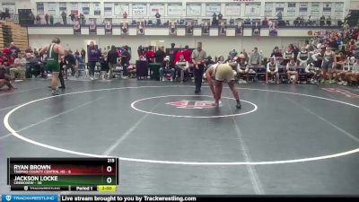 215 lbs 2nd Wrestleback (16 Team) - Jackson Locke, Creekview vs Ryan Brown, Thomas County Central HS