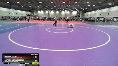 132 lbs Cons. Round 3 - Mason Todd, Christian Brothers College vs Jayden Kennington, Lafayette (Wildwood)