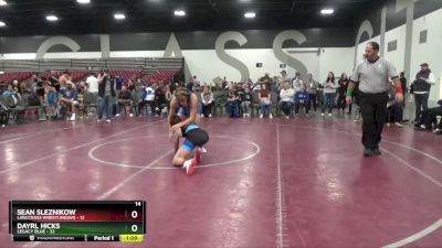 159 lbs Round 3 (8 Team) - Dayrl Hicks, Legacy Blue vs Sean Sleznikow, LAW/Crass Wrestling(WI)