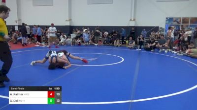 114 lbs Semifinal - Asher Raimer, Ares W.C. (MI) vs Gary Dell, Metro All-Stars