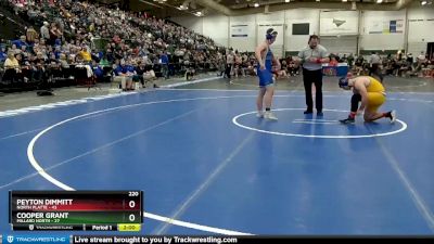 220 lbs Semis & 1st Wrestleback (8 Team) - Cooper Grant, Millard North vs Peyton Dimmitt, North Platte