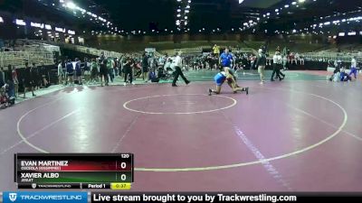 120 lbs Cons. Round 4 - Evan Martinez, Osceola (Kissimmee) vs Xavier Albo, Jesuit