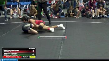 96 lbs Round 5 (8 Team) - Christian Duran, Rednose vs Emmitt Henley, Virginia Team Predator